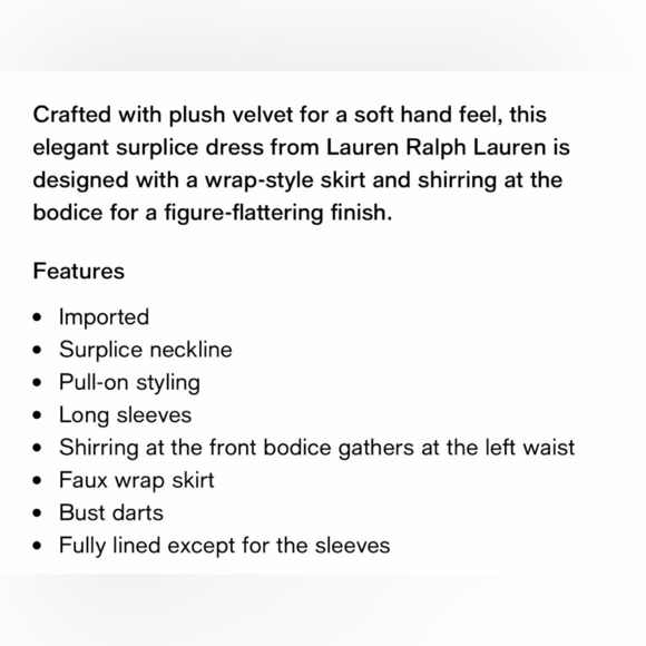 Lauren Ralph Lauren Elegant Green Velvet Dress size 12 - Picture 3 of 10